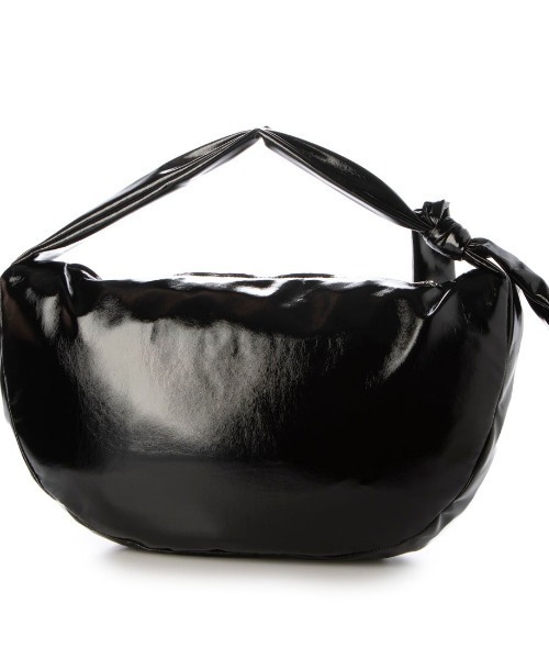 cache cache（カシュ カシュ）の「カシュカシュ cachecache / ソフトエナメルノットビッグショルダー（ショルダーバッグ・レディース・アイボリー/ライトグリーン/ブラック・FREE）」の17枚目の写真