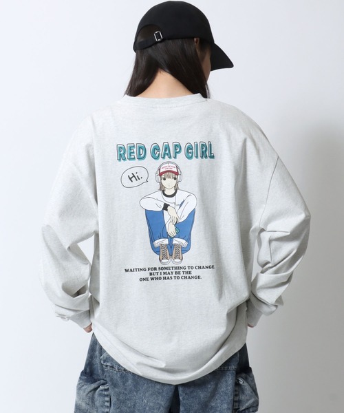 【Grimey】All Over プリント 長袖 Tシャツ レッド / 送料無料 UPロンT 袖プリ 背中HIP レッド | cheekyisgood