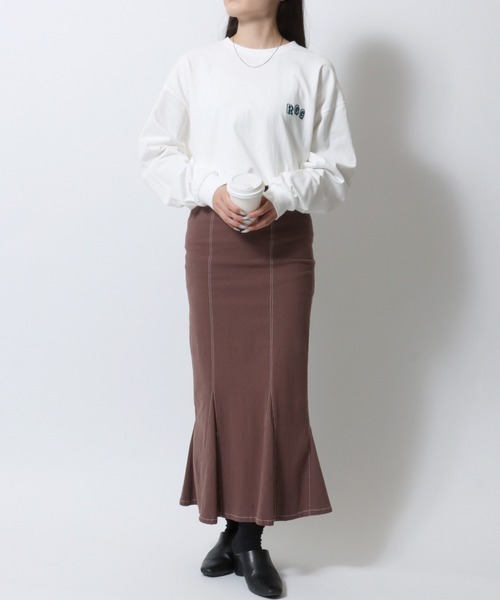 「KBF」 長袖シャツ ONE レッド系その他 レディース KBF 「KBF」 長袖シャツ ONE レッド系その他 レディース