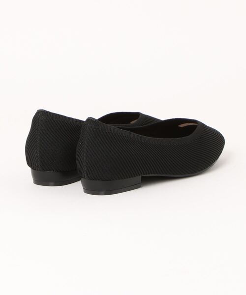 la farfa SHOES(ラ・ファーファ シューズ)の「la farfa shoes スクエア ニットバレエシューズ(バレエシューズ・レディース・アッシュブラウン/ブラック・23.5cm/24.0cm/24.5cm/25.0cm/25.5cm/26.0cm/26.5cm)」の3枚目の写真