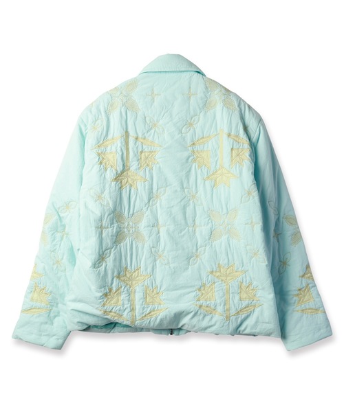 amok（アモク）の「FLOWER QUILT JACKET（ブルゾン・メンズ・ライトブルー/ブラック・S/M/L）」の5枚目の写真
