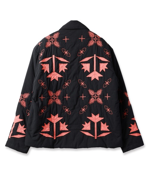 amok（アモク）の「FLOWER QUILT JACKET（ブルゾン・メンズ・ライトブルー/ブラック・S/M/L）」の7枚目の写真