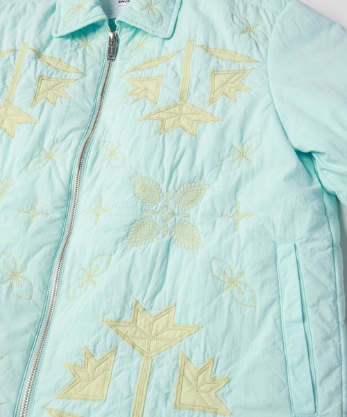 amok（アモク）の「FLOWER QUILT JACKET（ブルゾン・メンズ・ライトブルー/ブラック・S/M/L）」の9枚目の写真