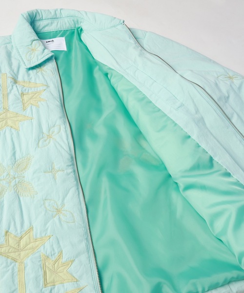 amok（アモク）の「FLOWER QUILT JACKET（ブルゾン・メンズ・ライトブルー/ブラック・S/M/L）」の11枚目の写真