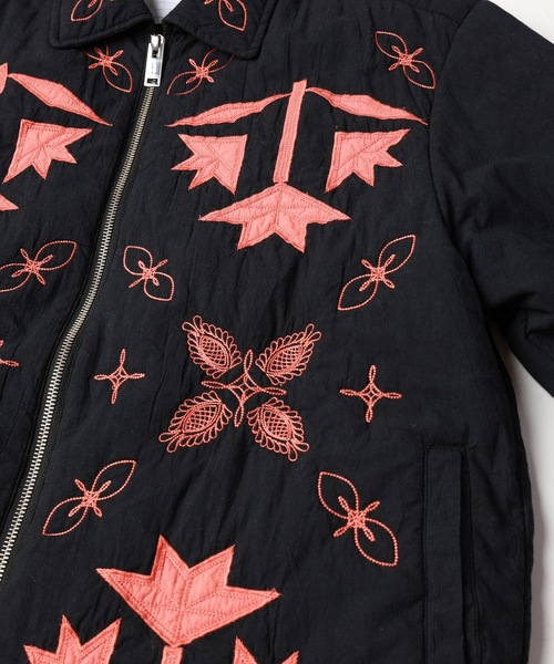 amok（アモク）の「FLOWER QUILT JACKET（ブルゾン・メンズ・ライトブルー/ブラック・S/M/L）」の14枚目の写真