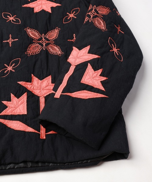 amok（アモク）の「FLOWER QUILT JACKET（ブルゾン・メンズ・ライトブルー/ブラック・S/M/L）」の15枚目の写真