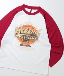 HALHAM（ハルハム）の「oversize raglan sleeve print long sleeve T-shirt/オーバーサイズ ラグランスリーブ プリント ロンT/リンガー プリント ロンT【IR】 オーバーサイズ メンズ レディース（Tシャツ/カットソー）」