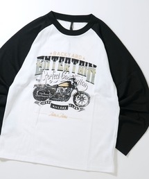 HALHAM（ハルハム）の「oversize raglan sleeve print long sleeve T-shirt/オーバーサイズ ラグランスリーブ プリント ロンT/リンガー プリント ロンT【IR】 オーバーサイズ メンズ レディース（Tシャツ/カットソー）」