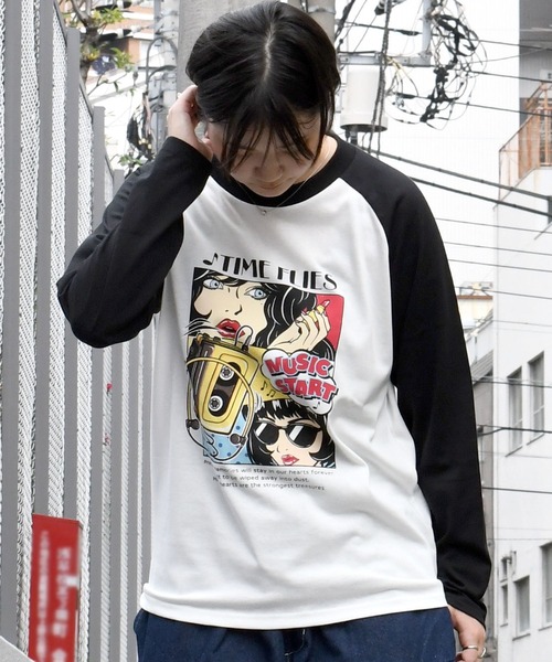 おしゃれスタ（オシャレスタ）の「oversize raglan sleeve print