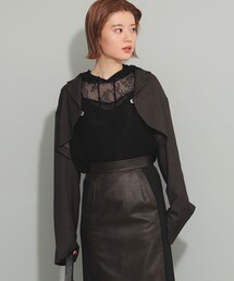 Ray BEAMS | テーラー カラー ボレロ ジャケット(カーディガン/ボレロ)