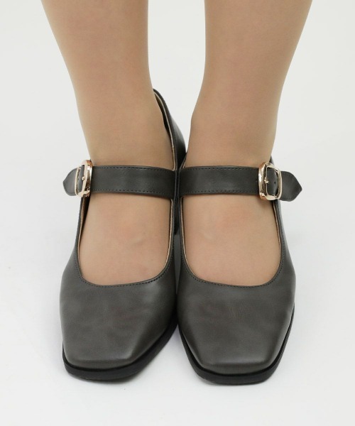 an another angelus(アンアナザーアンジェラス)の「ワンストラップスクエアトゥパンプス/ananotherangelus(パンプス・レディース・ブラック/グレー/ワインレッド・S/M/L)」の7枚目の写真