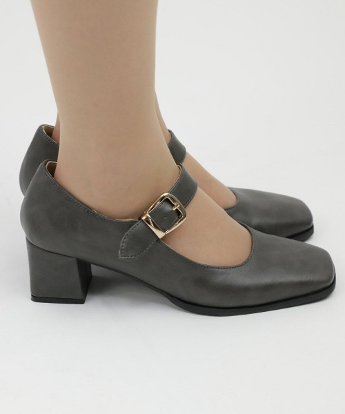 an another angelus(アンアナザーアンジェラス)の「ワンストラップスクエアトゥパンプス/ananotherangelus(パンプス・レディース・ブラック/グレー/ワインレッド・S/M/L)」の9枚目の写真