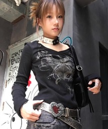 NOVESSEL | A'GEM/9 × .kom『NOVESSEL/ノベセル』ハートロゴロングスリーブカットソー(Tシャツ/カットソー)