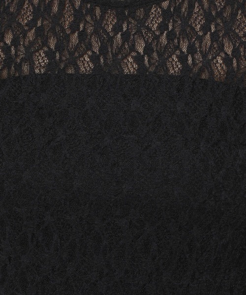 LOWRYS FARM（ローリーズファーム）の「フラワーレースＰＯＬＳ 144288（Tシャツ/カットソー・レディース・グレー/ブラック/ホワイト・FREE）」の18枚目の写真