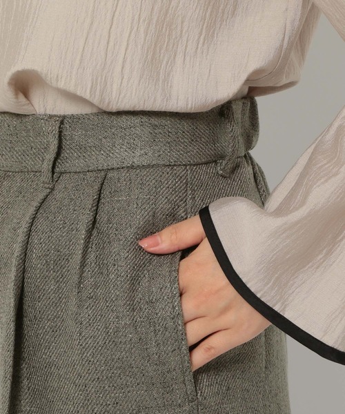 mysty woman（ミスティウーマン）の「ライトツイードワイドパンツ 149258（その他パンツ・レディース・チャコールグレー/ベージュ・FREE）」の14枚目の写真