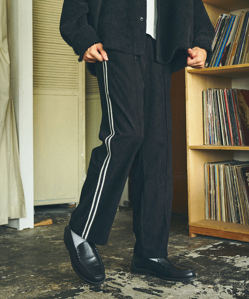 【セール】embroidery track pants / トラックパンツ（その他パンツ）｜417 EDIFICE（フォーワンセブンエディフィス）