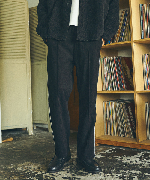 【セール】embroidery track pants / トラックパンツ（その他パンツ）｜417 EDIFICE（フォーワンセブンエディフィス）