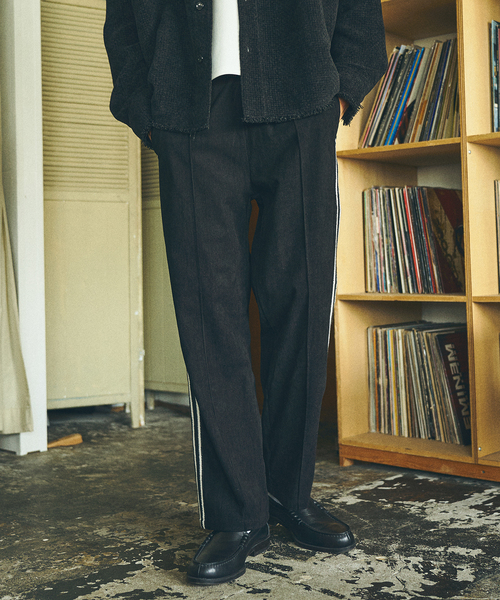 【セール】embroidery track pants / トラックパンツ（その他パンツ）｜417 EDIFICE（フォーワンセブンエディフィス）