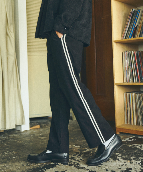 【セール】embroidery track pants / トラックパンツ（その他パンツ）｜417 EDIFICE（フォーワンセブンエディフィス）