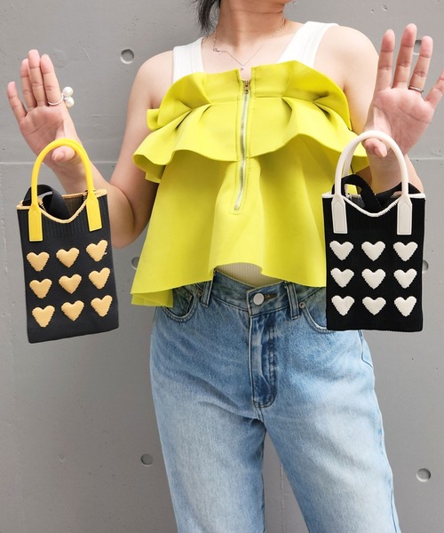 セール】ラバーニット スマホミニショルダーバッグ