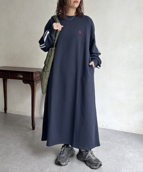 【U.S. POLO ASSN.】裏毛ワンピース