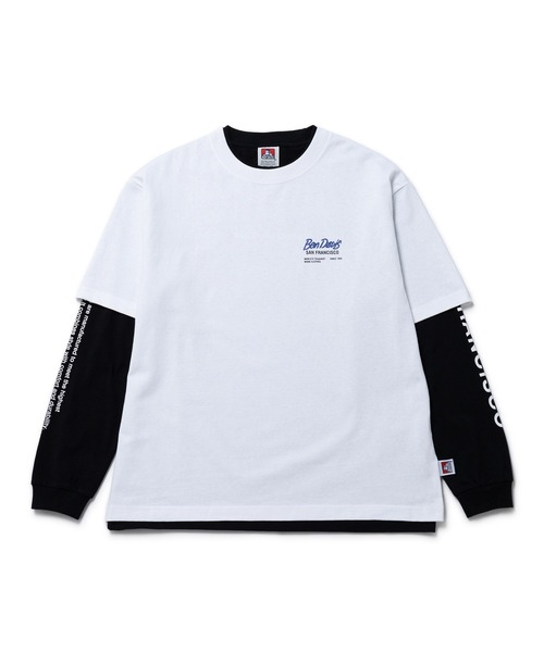 BEN DAVIS(ベンデイビス)の「【BENDAVIS別注】j.n.r.d/リアルレイヤードTシャツ&ロングスリーブTシャツSET(アンサンブル・メンズ・ブラック/ホワイト・LL/L/M)」の5枚目の写真