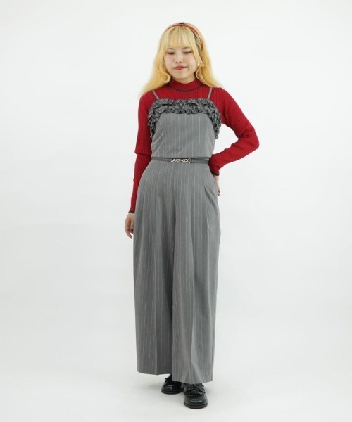 F i.n.t（フィント）の「【セットアップ対応】レジメストライプフリルビスチ/F&A/fint（キャミソール・レディース・ブラウン/グレー×ホワイト・FREE）」の21枚目の写真