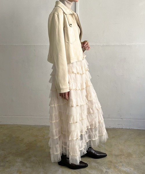 Jewelobe（ジュエローブ）の「スエードタッチショートライトブルゾン（ブルゾン・レディース・ピンク/アイボリー/ブラウン/ベージュ・FREE）」の21枚目の写真