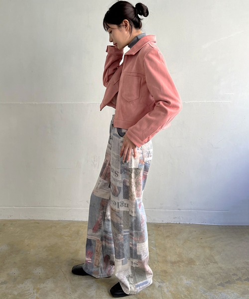 Jewelobe（ジュエローブ）の「スエードタッチショートライトブルゾン（ブルゾン・レディース・ピンク/アイボリー/ブラウン/ベージュ・FREE）」の17枚目の写真