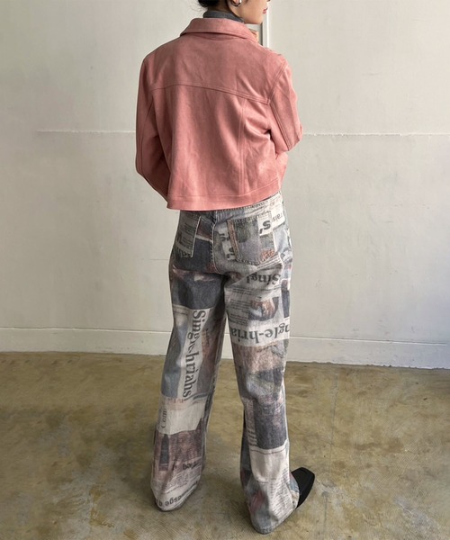 Jewelobe（ジュエローブ）の「スエードタッチショートライトブルゾン（ブルゾン・レディース・ピンク/アイボリー/ブラウン/ベージュ・FREE）」の18枚目の写真