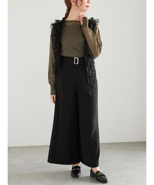 Te chichi（テチチ）の「【WEB限定】チュールフリルベスト（シャツ/ブラウス・レディース・ブラック/オフホワイト・F）」の16枚目の写真