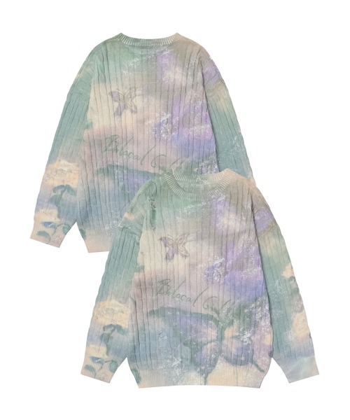 【HOOK】for girls ぼかしプリントニットプルオーバー（ニット/セーター）｜HOOK（フック） 6,479円