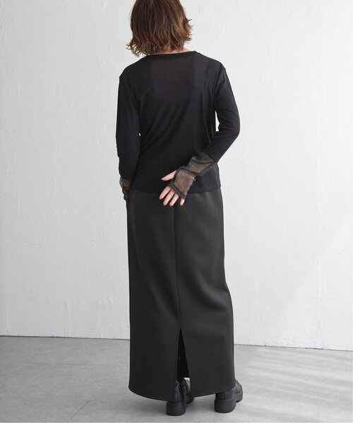 notch.（ノッチ）の「ラメシアー切り替え袖ロンT（Tシャツ/カットソー・レディース・チャコール/オフホワイト/ブラック/ホワイト・M）」の8枚目の写真