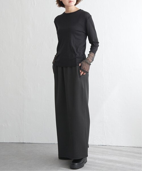 notch.（ノッチ）の「ラメシアー切り替え袖ロンT（Tシャツ/カットソー・レディース・チャコール/オフホワイト/ブラック/ホワイト・M）」の10枚目の写真