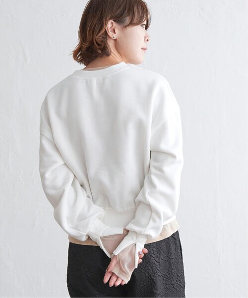 notch.（ノッチ）の「ラメシアー切り替え袖ロンT（Tシャツ/カットソー・レディース・チャコール/オフホワイト/ブラック/ホワイト・M）」の11枚目の写真