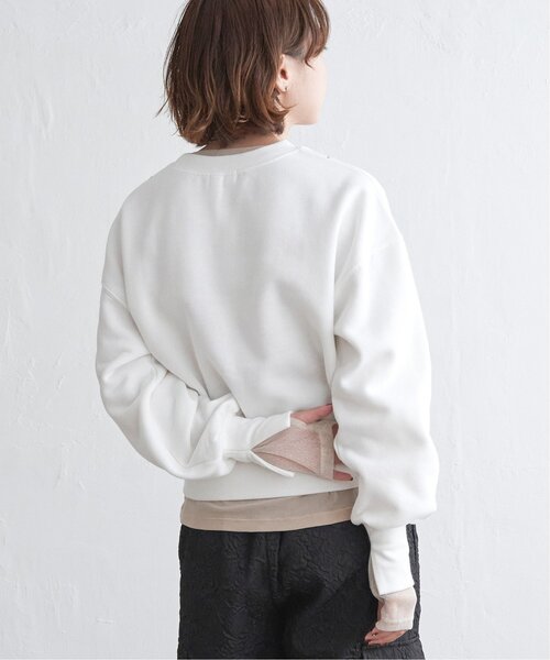 notch.（ノッチ）の「ラメシアー切り替え袖ロンT（Tシャツ/カットソー・レディース・チャコール/オフホワイト/ブラック/ホワイト・M）」の13枚目の写真