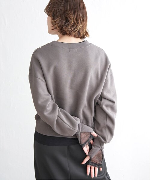 notch.（ノッチ）の「ラメシアー切り替え袖ロンT（Tシャツ/カットソー・レディース・チャコール/オフホワイト/ブラック/ホワイト・M）」の17枚目の写真