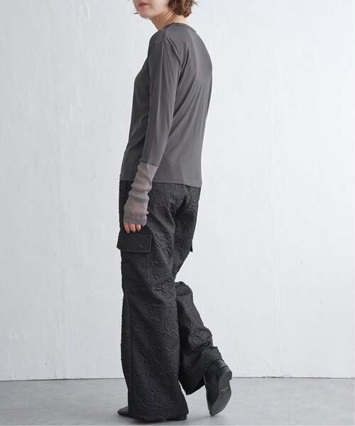 notch.（ノッチ）の「ラメシアー切り替え袖ロンT（Tシャツ/カットソー・レディース・チャコール/オフホワイト/ブラック/ホワイト・M）」の20枚目の写真