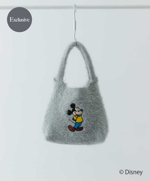 RODE SKO(ロデスコ)の「『別注』MICKEY/ラメモールニットバッグ(トートバッグ・レディース・グレー/ブラック/グリーン・ONE)」の3枚目の写真