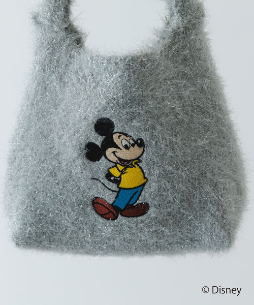 RODE SKO(ロデスコ)の「『別注』MICKEY/ラメモールニットバッグ(トートバッグ・レディース・グレー/ブラック/グリーン・ONE)」の6枚目の写真