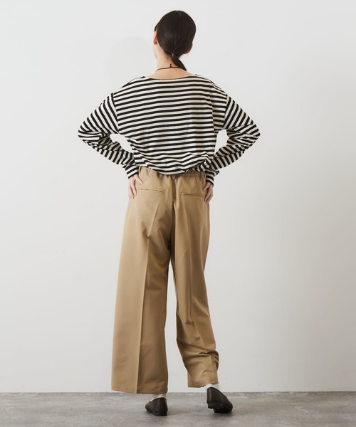 MELROSE claire(メルローズ クレール)の「【コーデに使えるシンプル単色ボーダー&目を引くマルチボーダーT】(Tシャツ/カットソー・レディース・その他2/ブラック系その他/グレー系その他/その他1・FREE)」の10枚目の写真