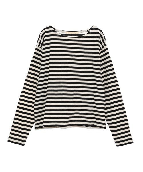 MELROSE claire(メルローズ クレール)の「【コーデに使えるシンプル単色ボーダー&目を引くマルチボーダーT】(Tシャツ/カットソー・レディース・その他2/ブラック系その他/グレー系その他/その他1・FREE)」の12枚目の写真