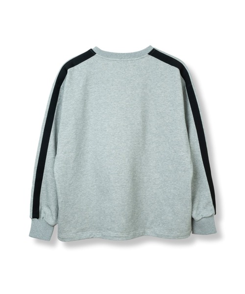 Glanss（グランス）の「glanss logo crewneck sweat / ロゴクルーネックスウェット 裾ドローコード付【ユニセックス】（スウェット・メンズ・ブラック/グレー・1/2）」の15枚目の写真