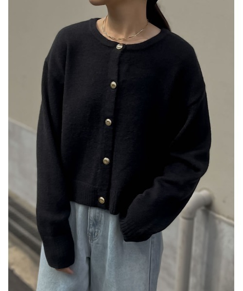 Re:EDIT（リエディ）の「[2025AW COLLECTION]金ボタンニット