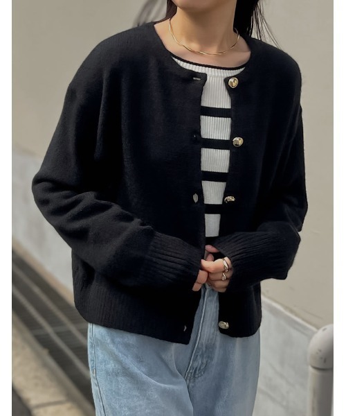 Christian Dior 金ボタン アンサンブル ニットカーディガン ゴールドボタンアンサンブルニット 春 アンサンブルニット[品番