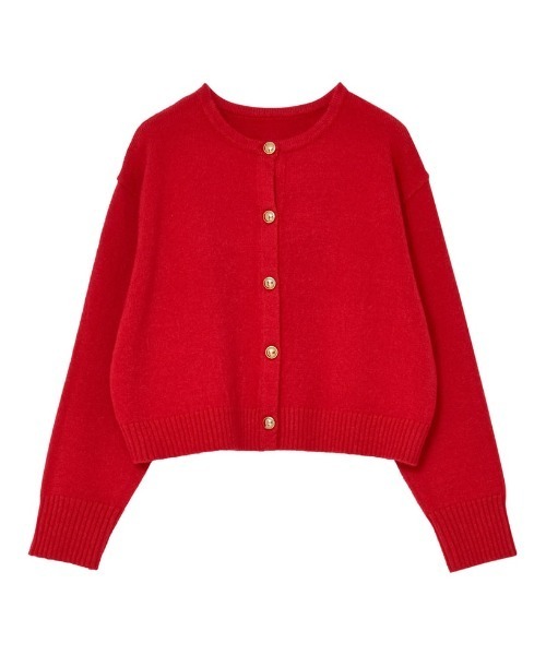 Re:EDIT（リエディ）の「[2025AW COLLECTION]金ボタンニットカーディガン（カーディガン/ボレロ・レディース・ブラック/アイボリー/レッド/ブラウン/グレー/ブルー・MEDIUM/LARGE）」の11枚目の写真