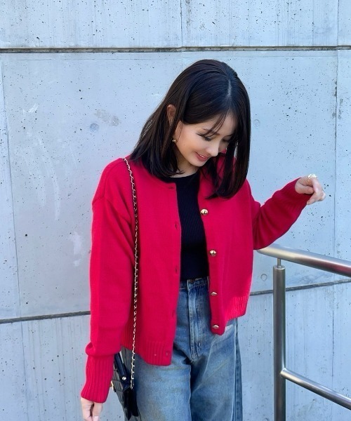 Re:EDIT（リエディ）の「[2025AW COLLECTION]金ボタンニット