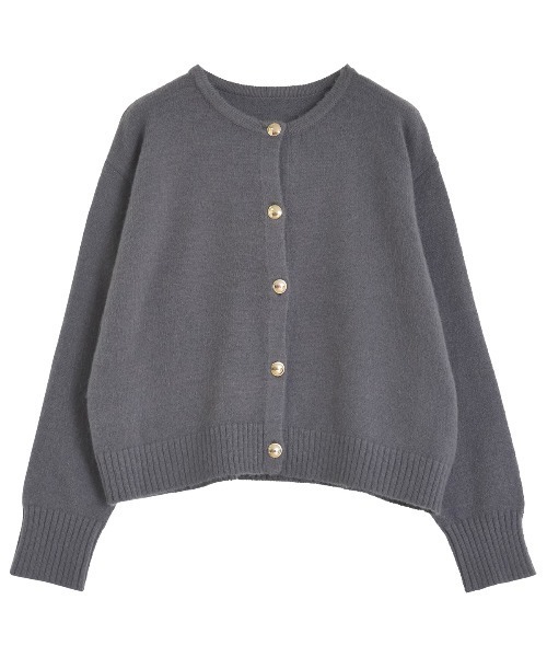 STONE  アイボリー ニットカーディガン コウベレタス KOBE LETTUCE ハートボタンカーディガン [C6945