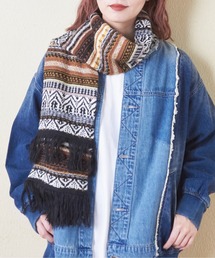 CUBE SUGAR | ピーチヤーンジャガードニットマフラー(マフラー)