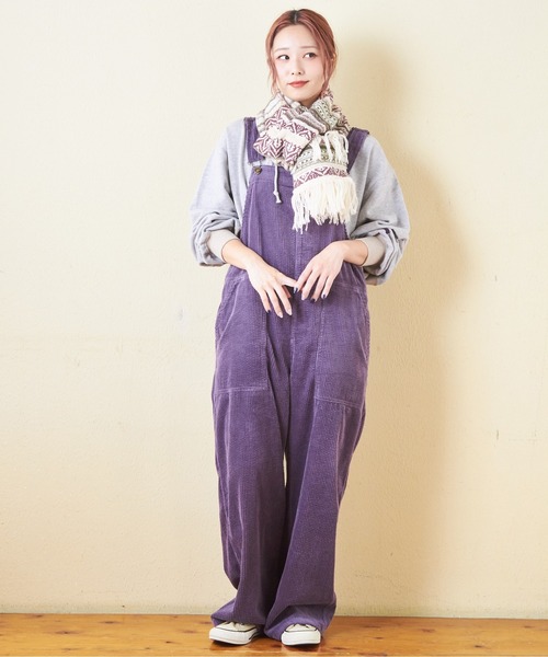 CUBE SUGAR（キューブシュガー）の「ピーチヤーンジャガードニットマフラー（マフラー・レディース・ナチュラル/ネイビー/ブラック・M）」の5枚目の写真